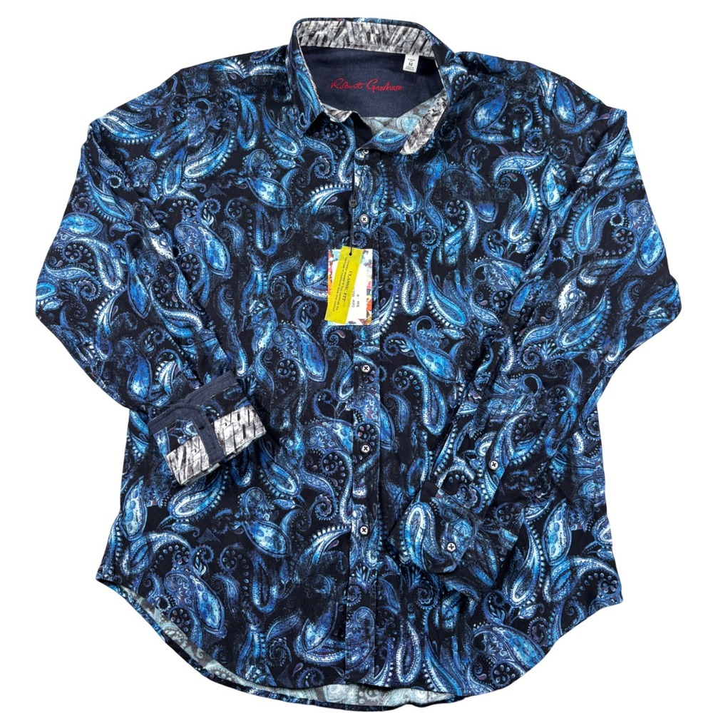 NEW Robert Graham Button Down Men Size M Multi Paisley Betelgeuse RARE